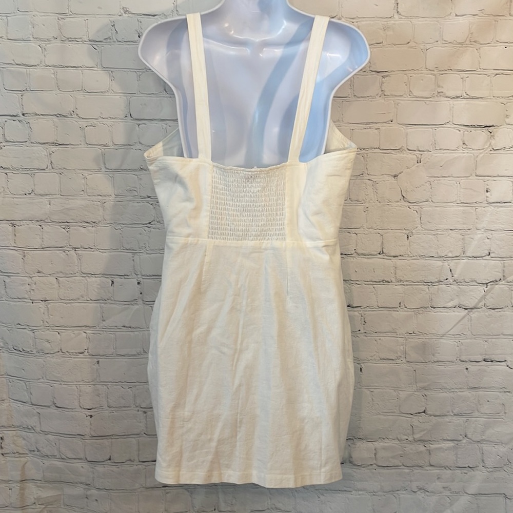 Pacsun Me to We white cream mini dress with large buttons - Picture 5 of 7
